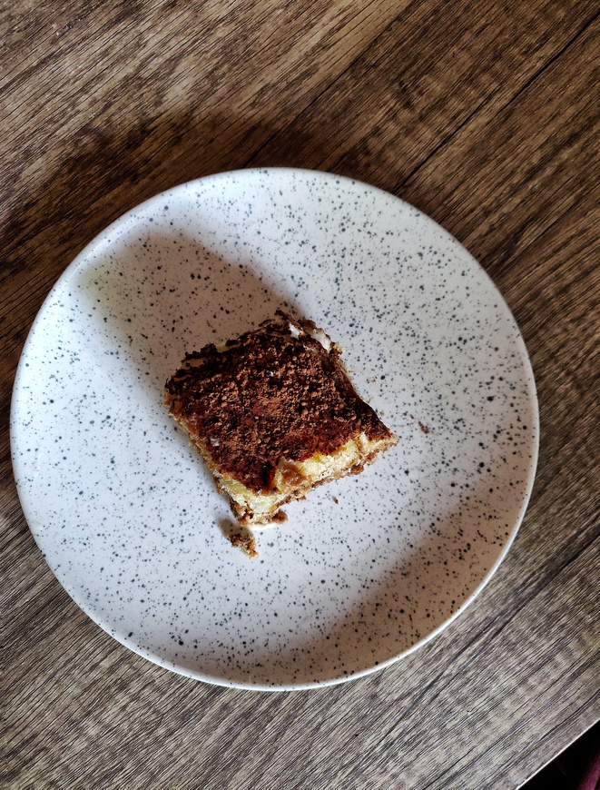 Tiramisu - Classically prepared but with cooked egg yolks instead